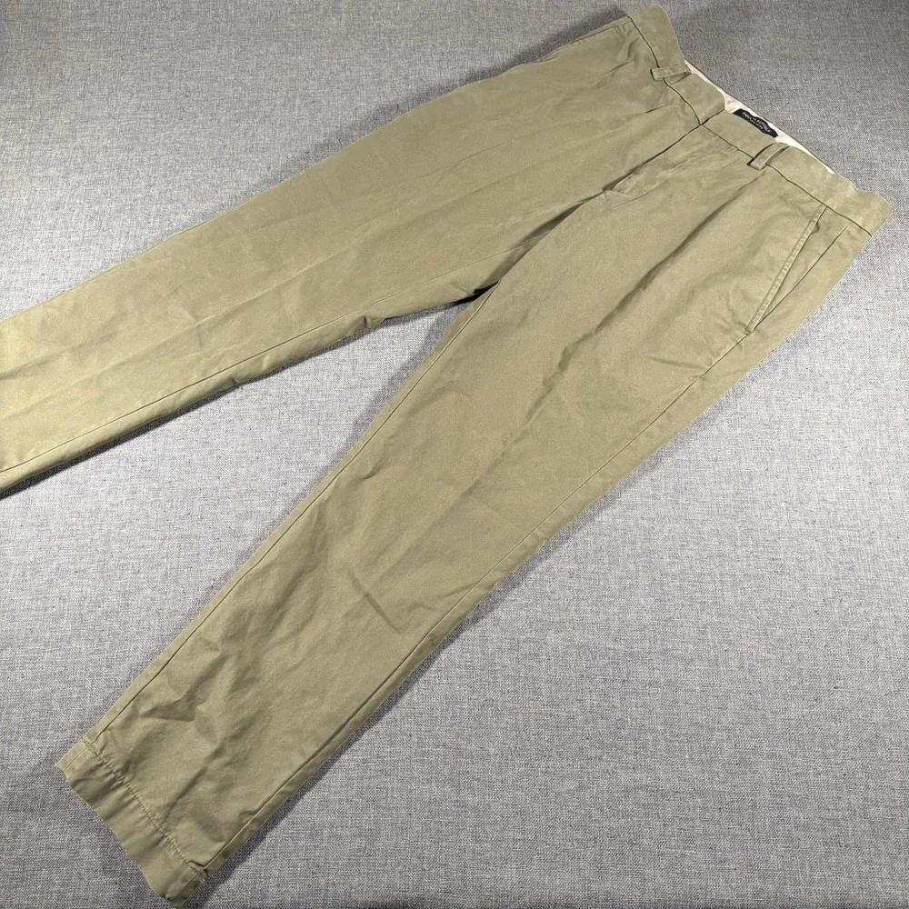 Banana‎ Republic Aiden Chino Mens 30x30 Olive Green Slim Fit Cotton Pants